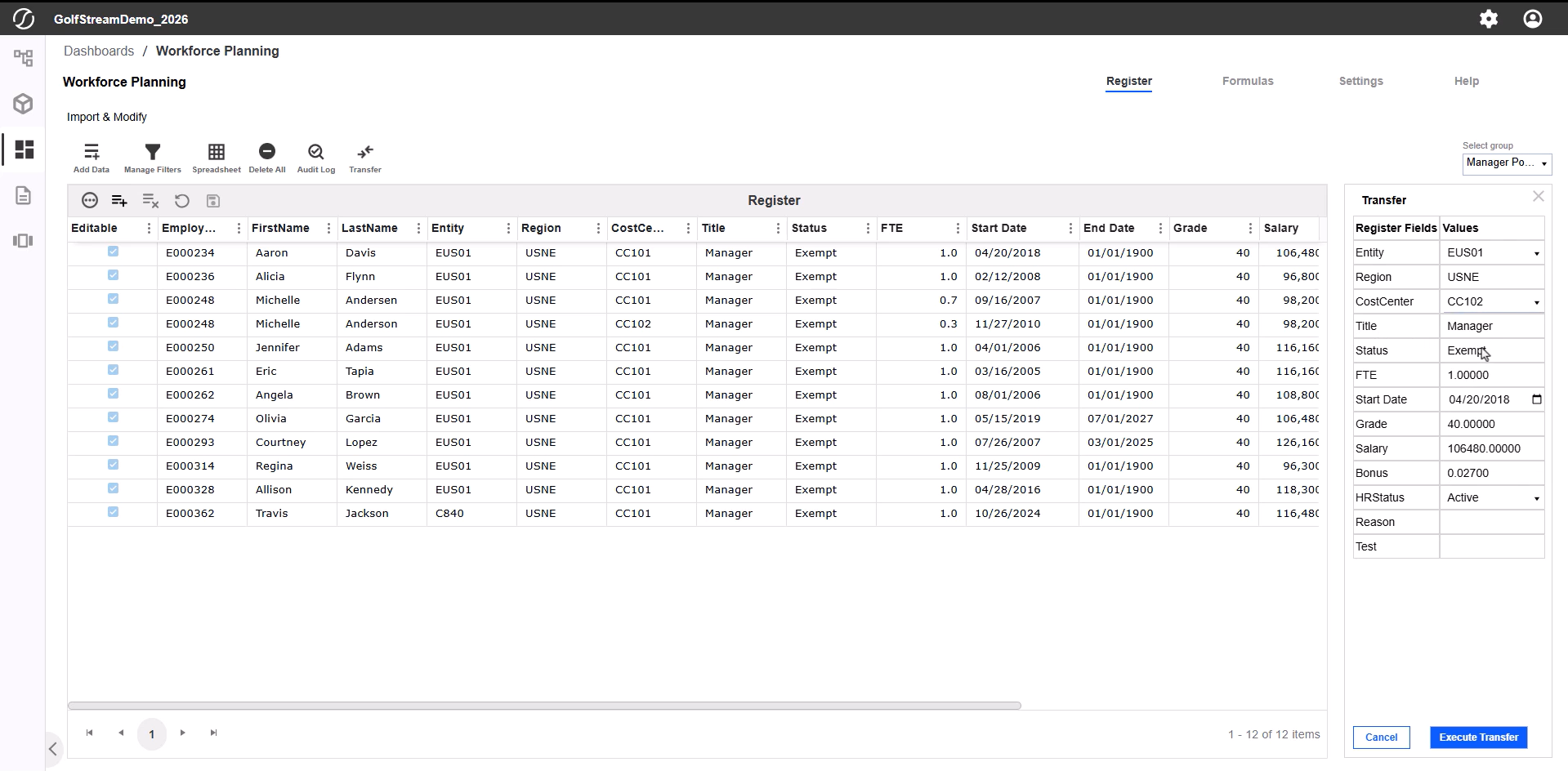 Onestream project planning